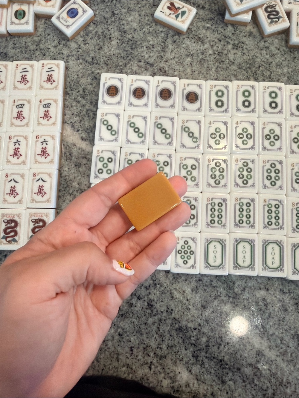 Classic Mahjong Game Tile - Mustard Yellow Replacement Tile